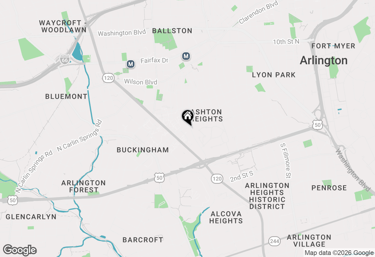 Map of 3808 N Pershing Drive, Arlington, VA 22203