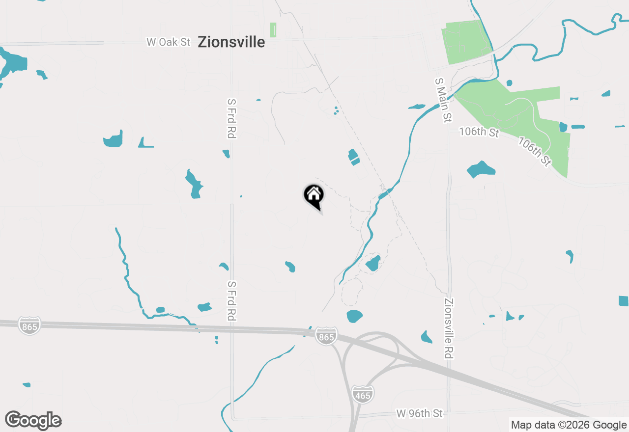 Map of 845 Sugarbush Ridge, Zionsville, IN 46077