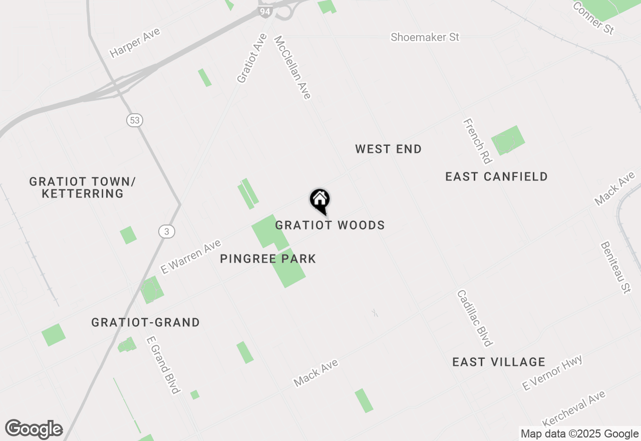 Map of 4735 Rohns Street #206, Detroit, MI 48214