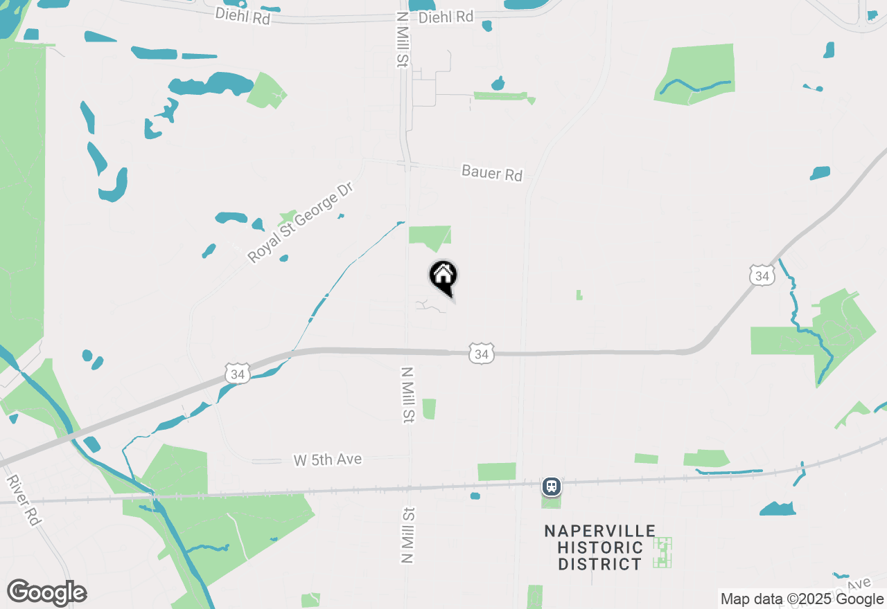 Map of 1052 N Mill Street #204, Naperville, IL 60563