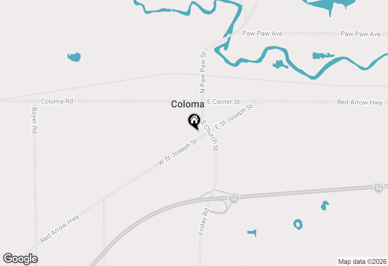 Map of 261 S West Street, Coloma, MI 49038