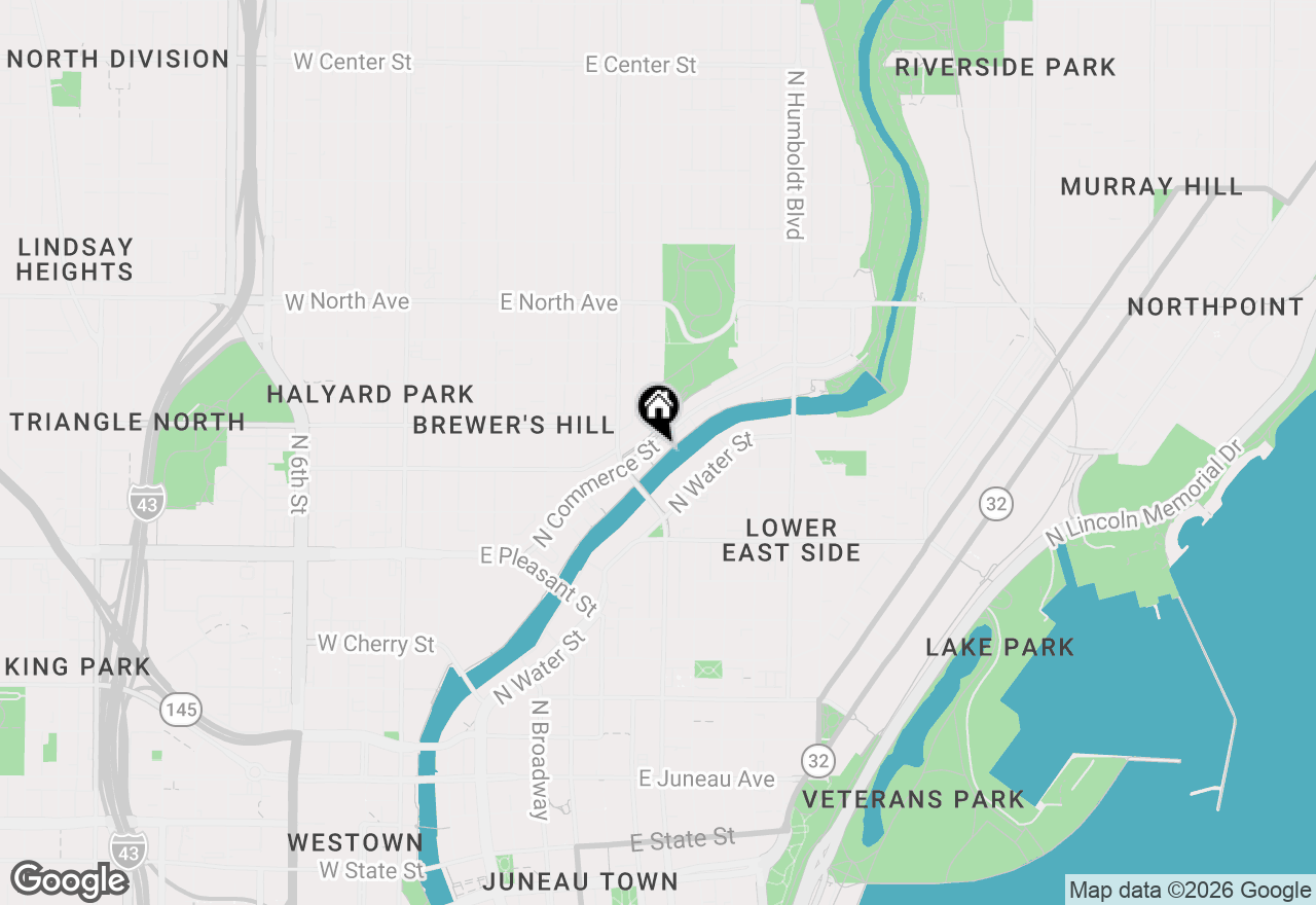 Map of 1902 N Commerce St #105, Milwaukee, WI 53212