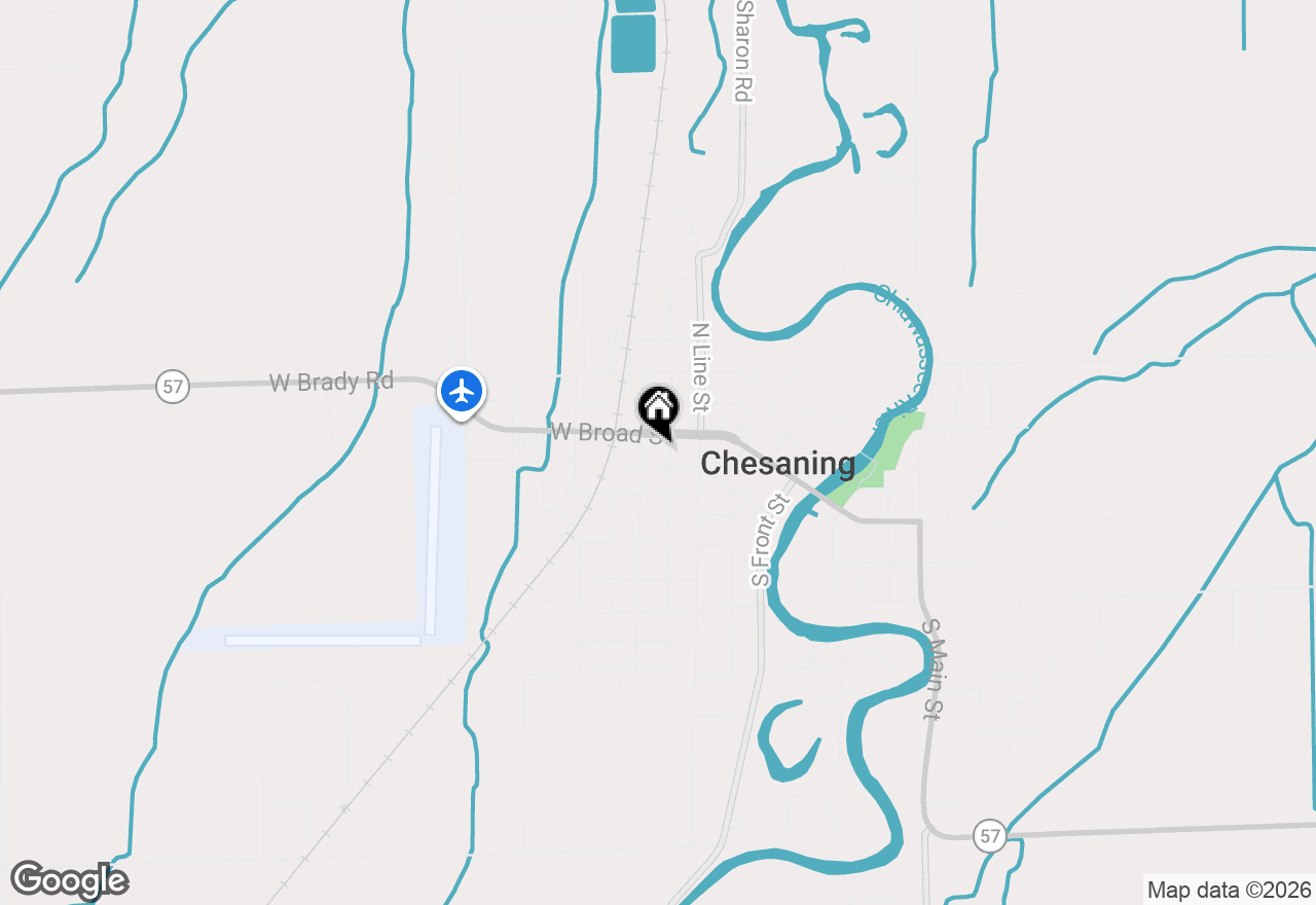 Map of 1908 Pearl Street, Chesaning, MI 48616