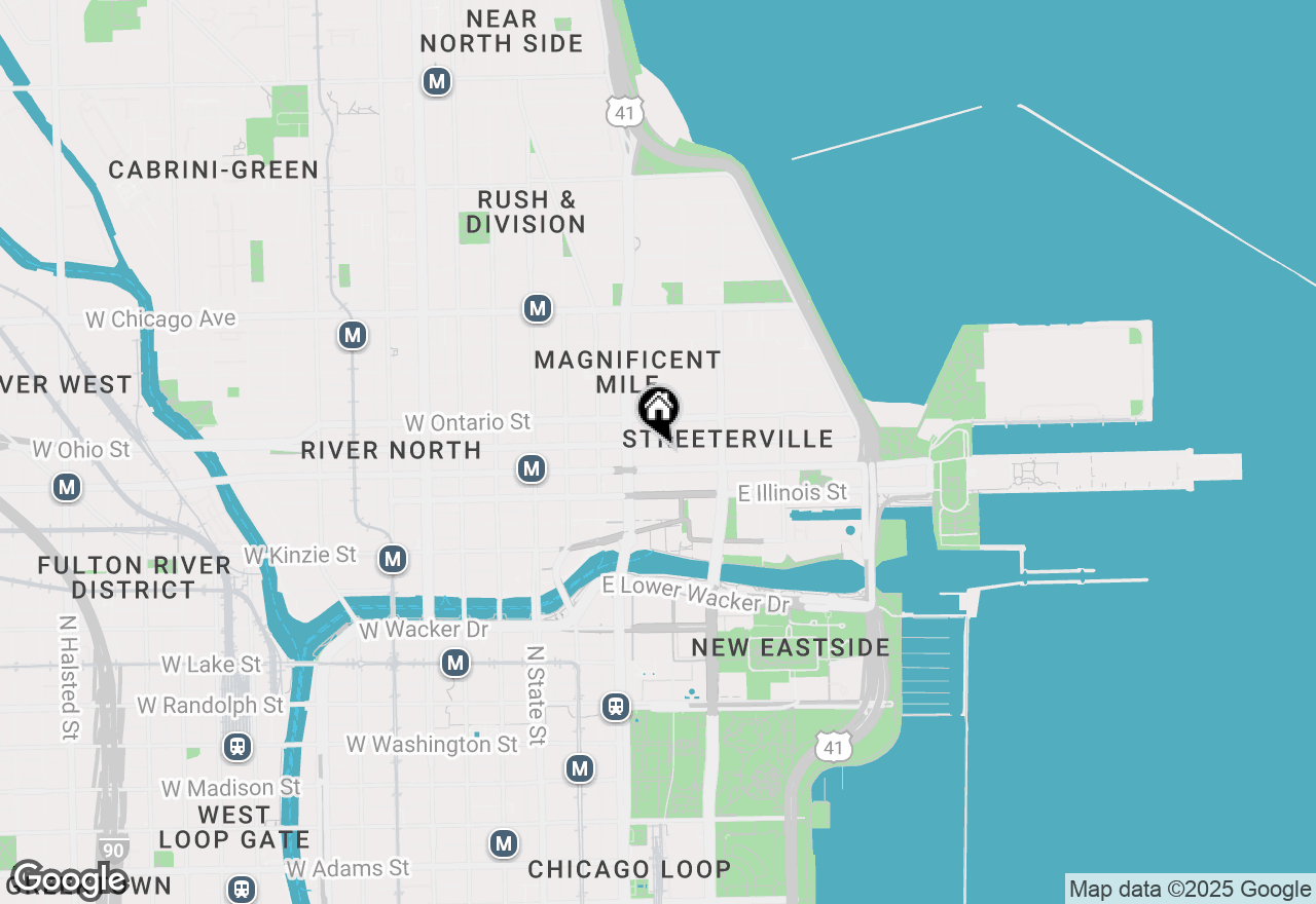 Map of 550 N Saint Clair Street #1303, Chicago, IL 60611