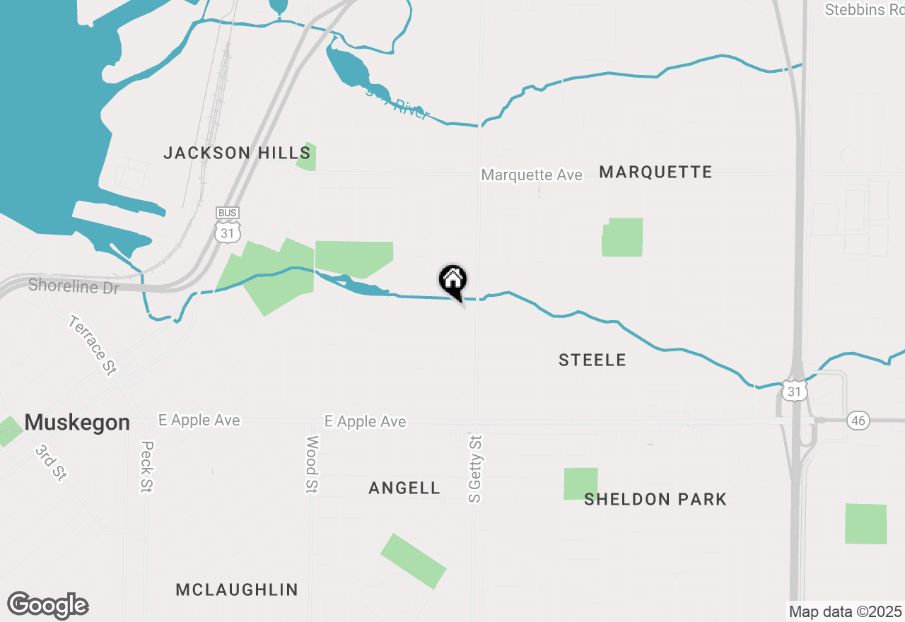 Map of 694 Orchard Avenue, Muskegon, MI 49442