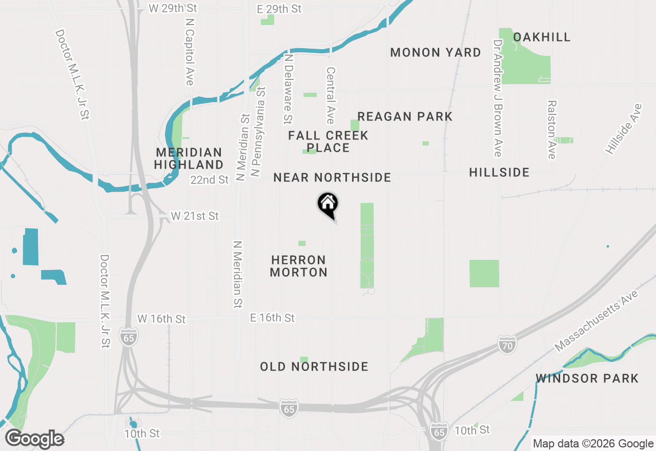 Map of 2016 Central Avenue, Indianapolis, IN 46202