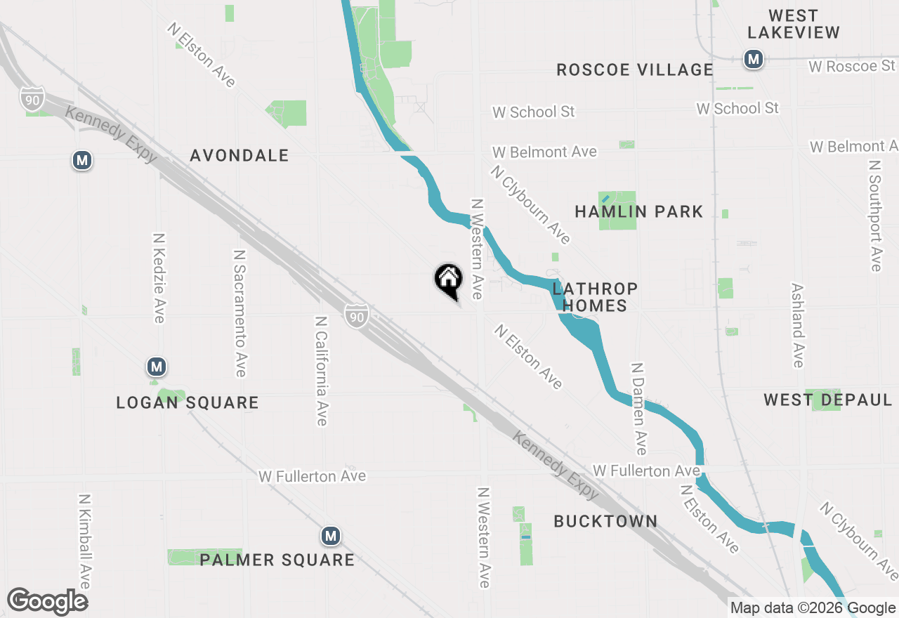 Map of 2448 W Diversey Avenue #1, Chicago, IL 60647