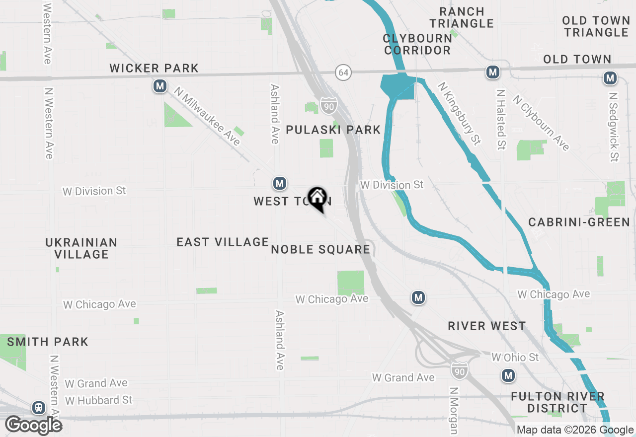 Map of 1437 W Thomas Street, Chicago, IL 60642