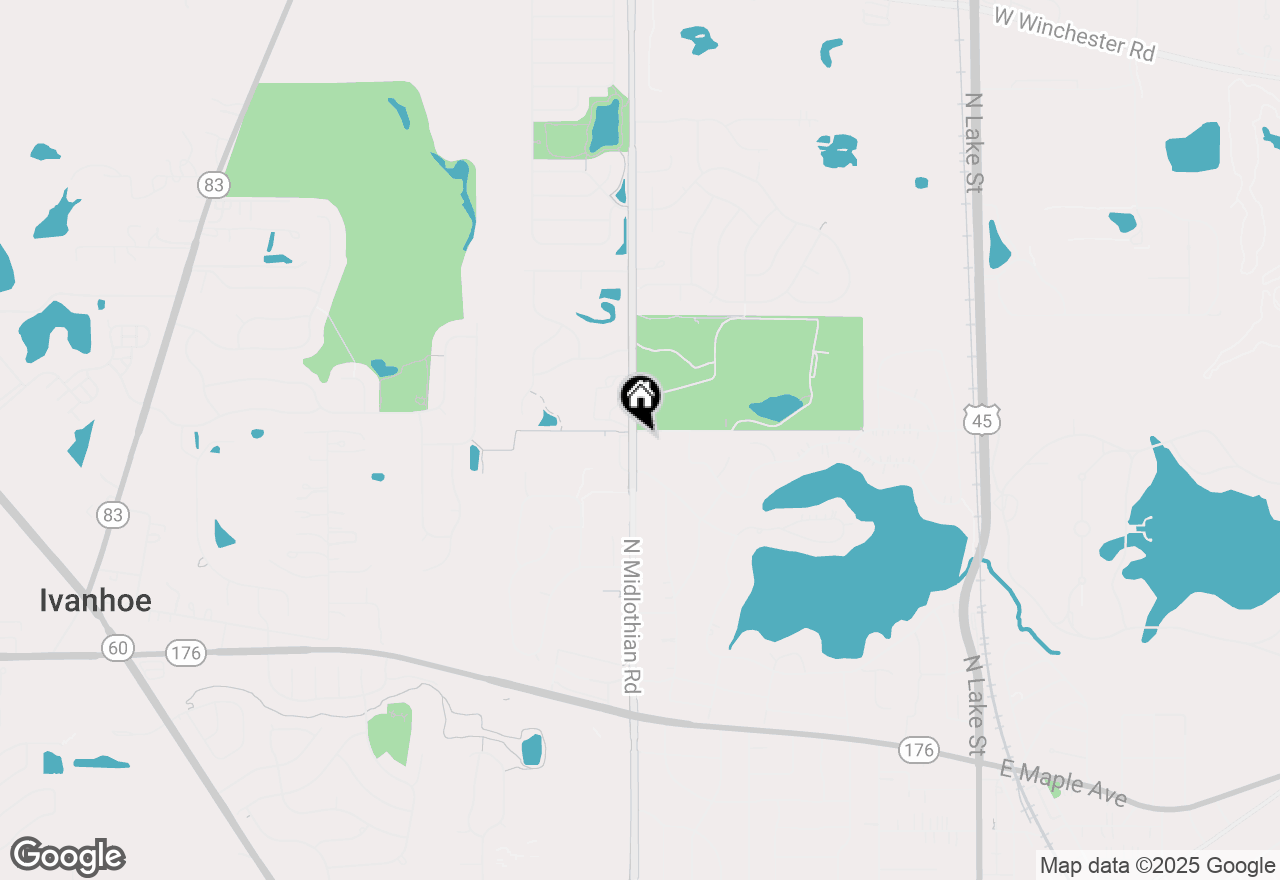 Map of 1037 Dunbar Road, Mundelein, IL 60060