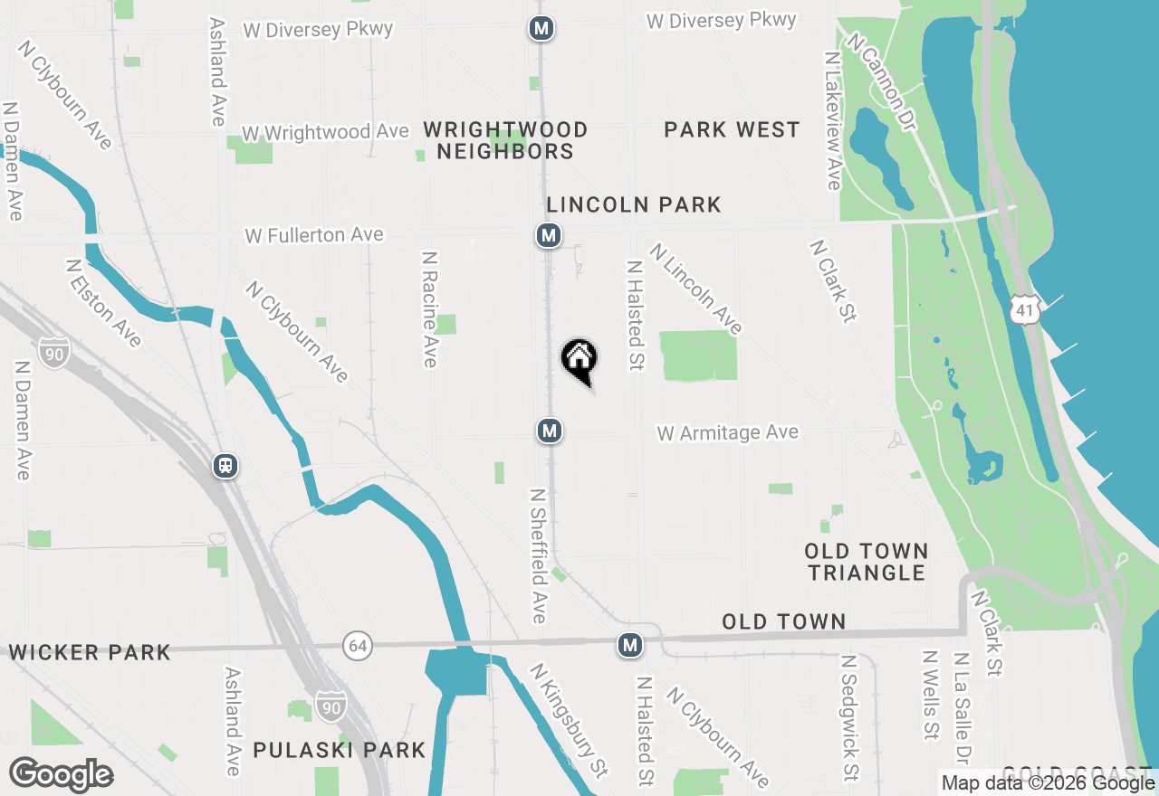 Map of 2044 N Fremont Street, Chicago, IL 60614