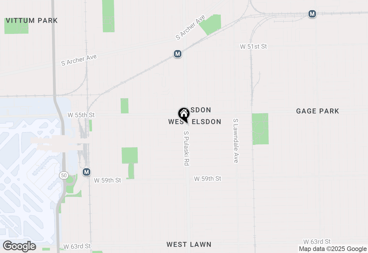 Map of 5544 S Pulaski Road, Chicago, IL 60629