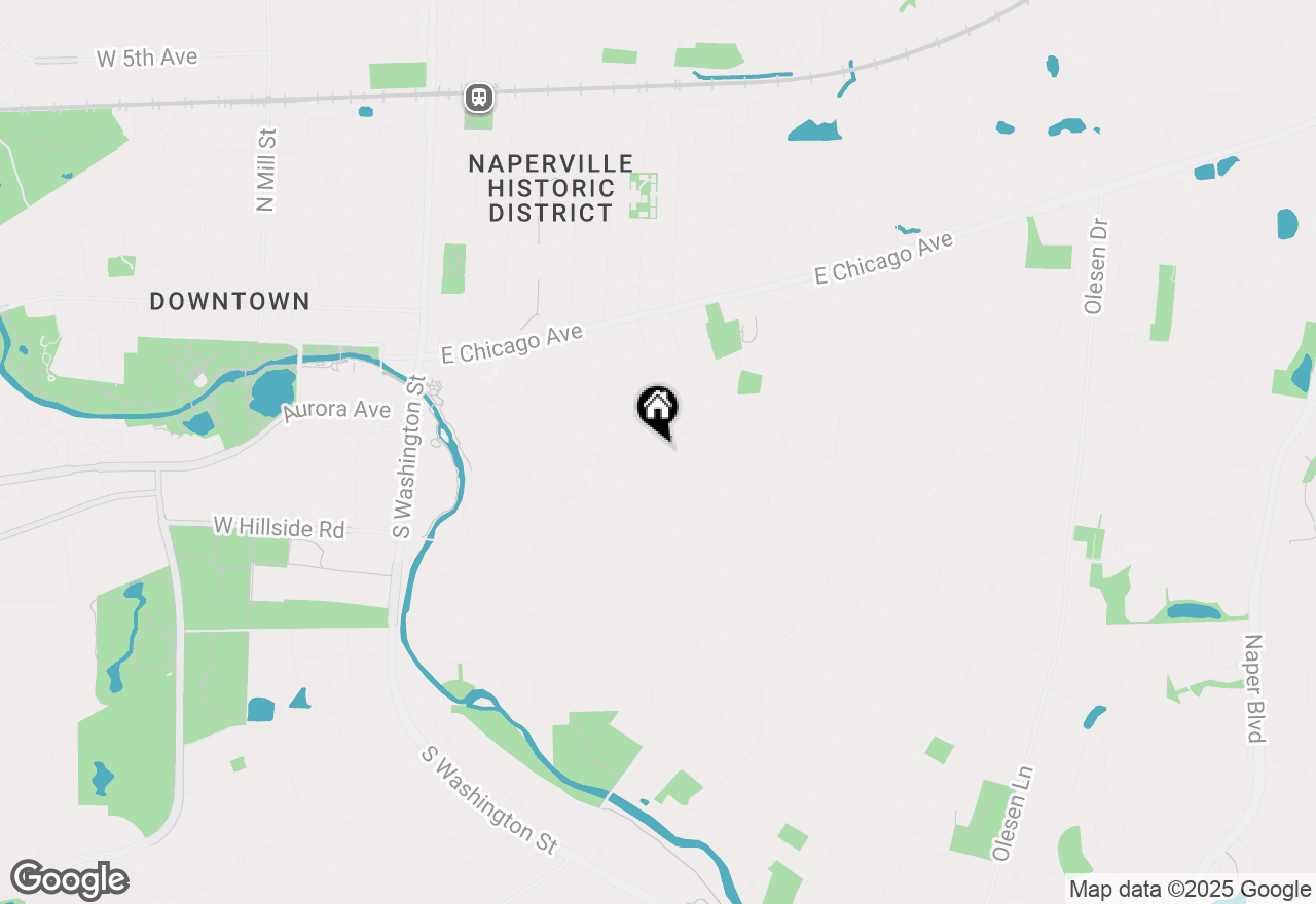 Map of 438 S Wright Street, Naperville, IL 60540