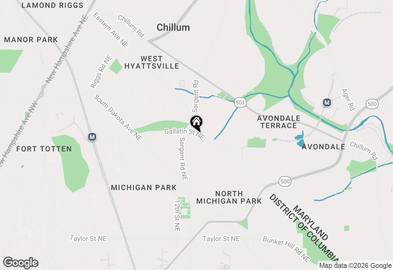 Map of 1261 Gallatin Street Ne, Washington, DC 20017