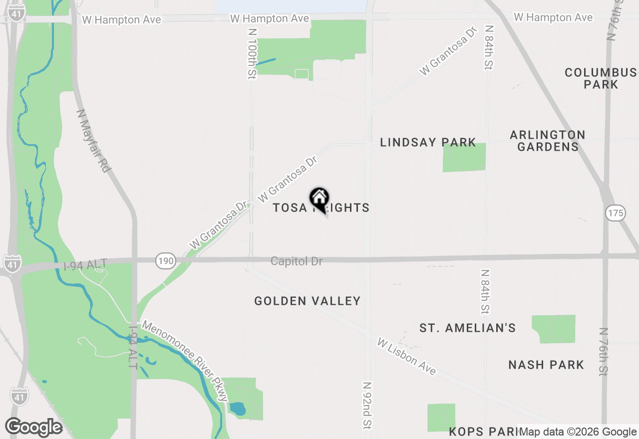Map of 4123 N 95th St, Wauwatosa, WI 53222