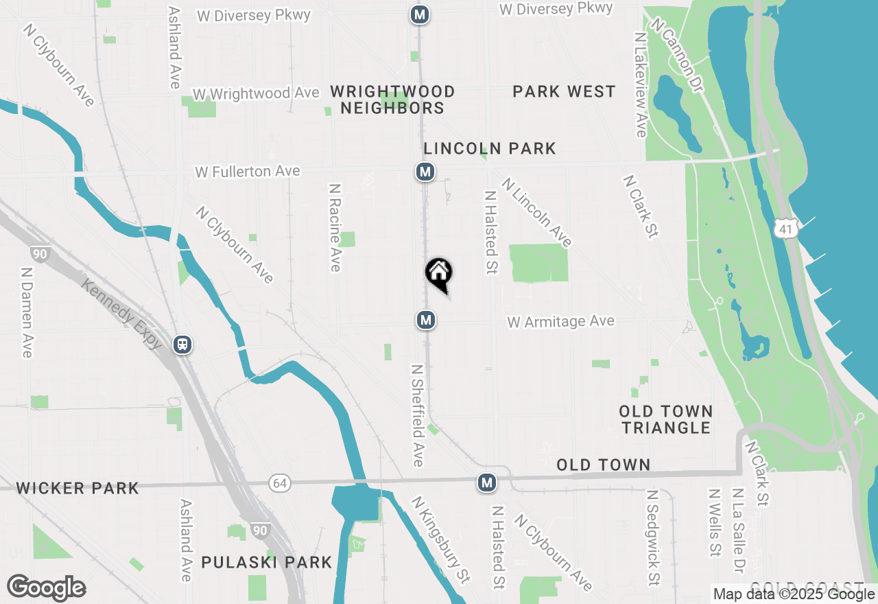 Map of 2033 N Bissell Street #3, Chicago, IL 60614
