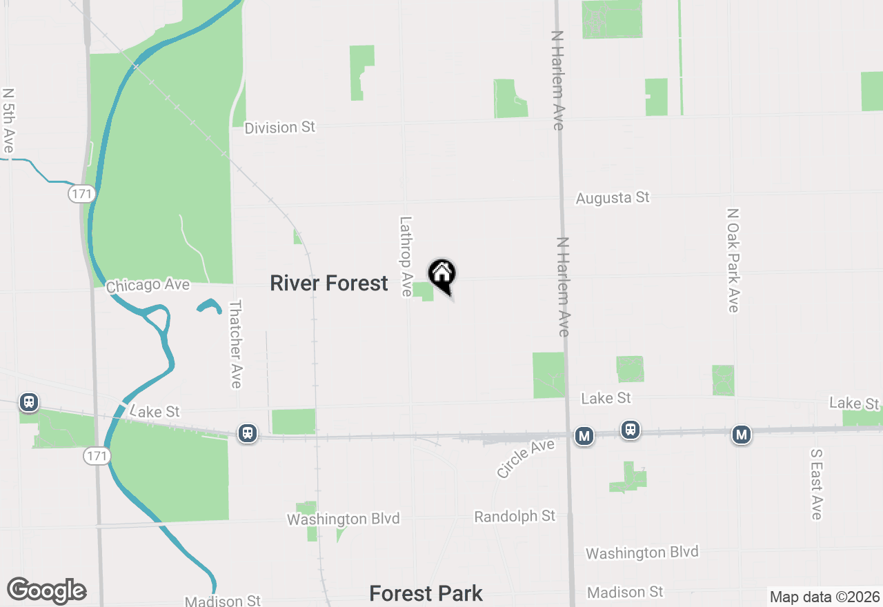 Map of 727 Jackson Avenue, River Forest, IL 60305