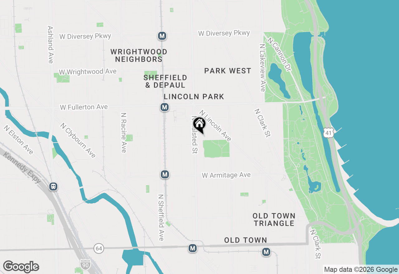 Map of 2206 N Burling Street, Chicago, IL 60614