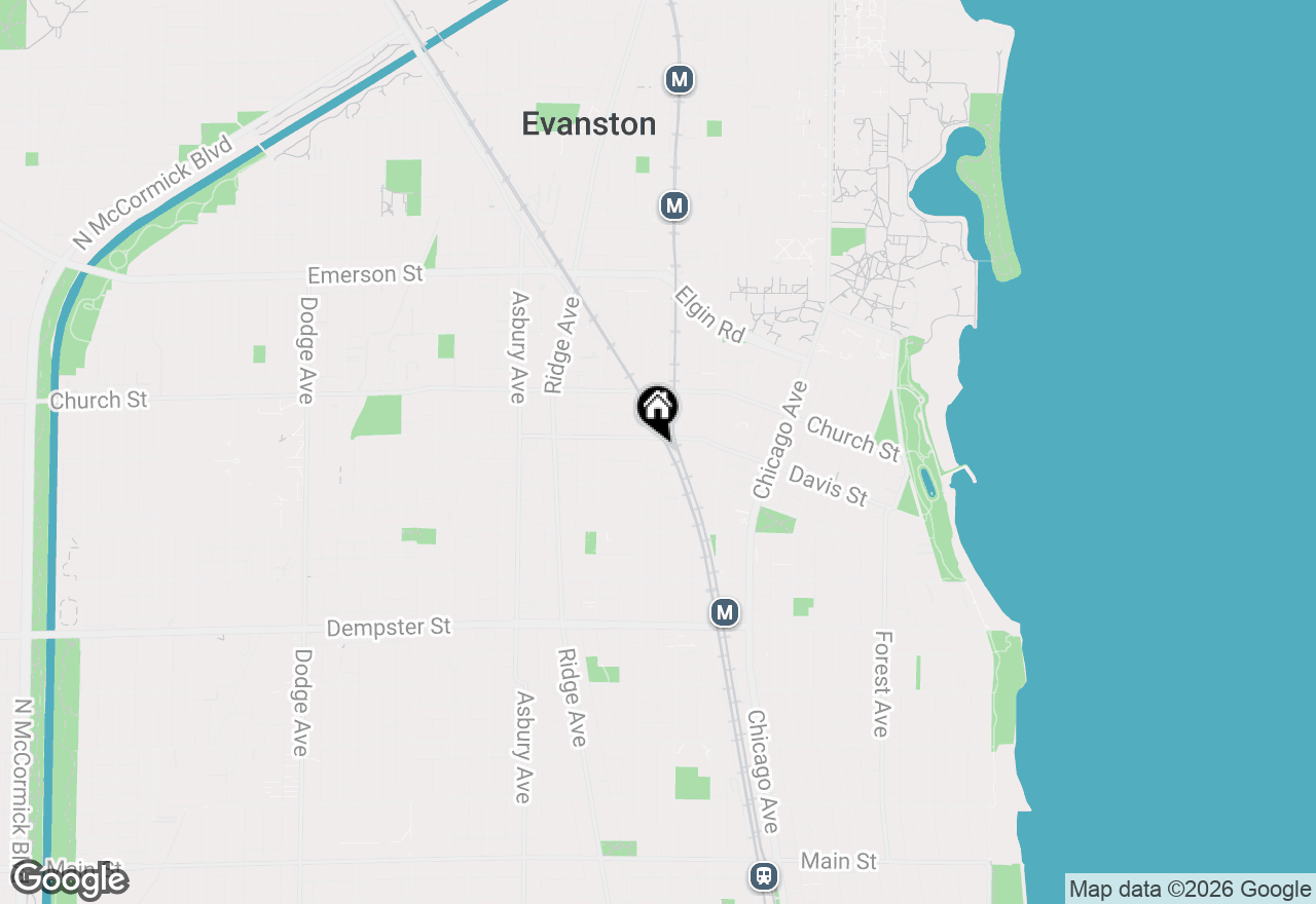 Map of 1590 Elmwood Avenue #304, Evanston, IL 60201