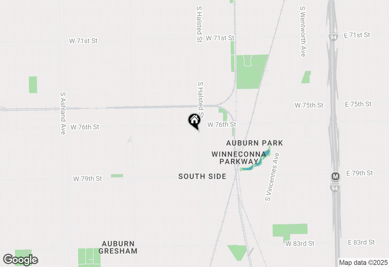 Map of 7629 S Green Street, Chicago, IL 60620