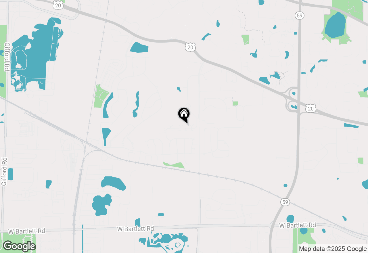 Map of 1842 Golf View Drive, Bartlett, IL 60103