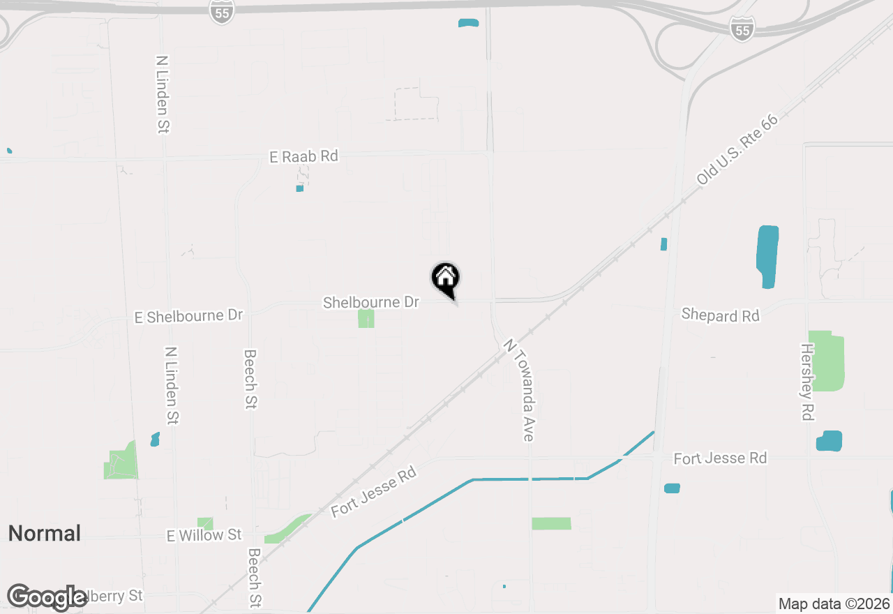 Map of 1411 Boyne Court, Normal, IL 61761