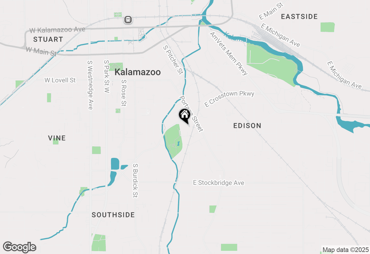 Map of 616 E Vine Street #B, Kalamazoo, MI 49001