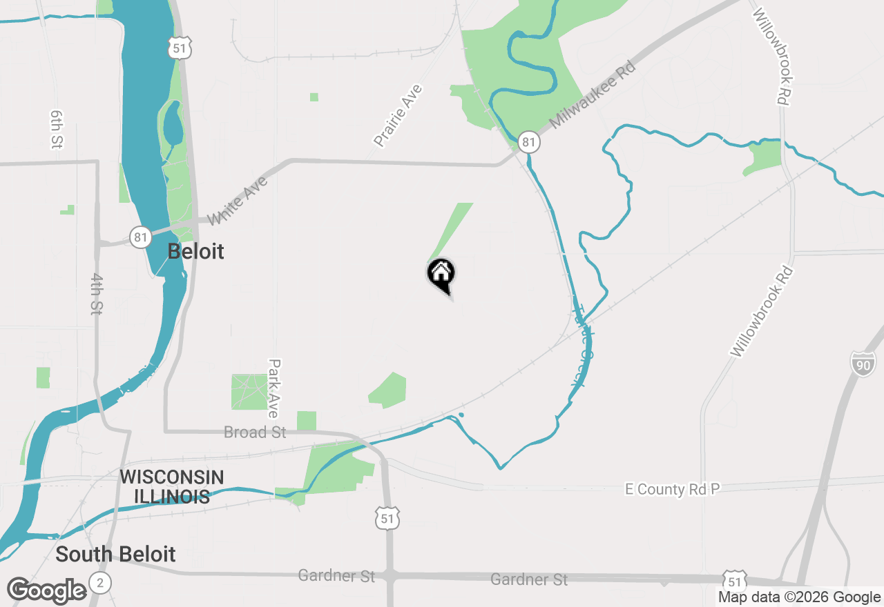 Map of 1614 Emerson Street, Beloit, WI 53511