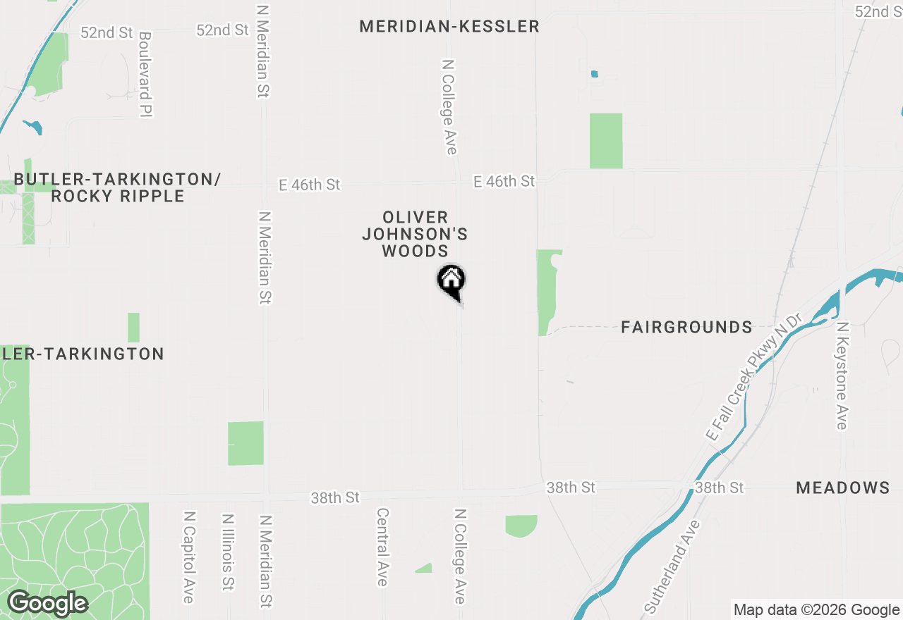 Map of 4238 N College Avenue, Indianapolis, IN 46205