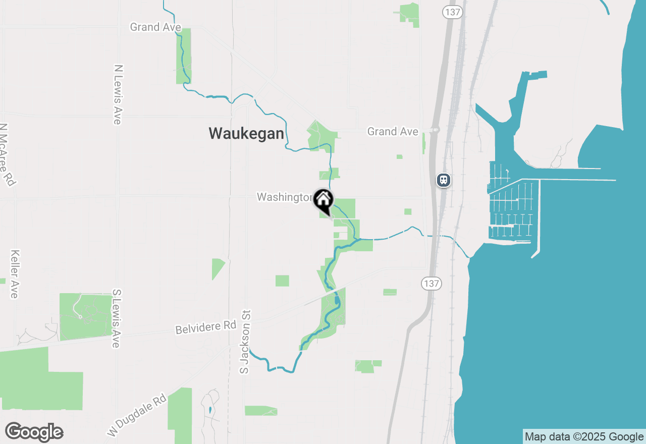Map of 557 W Water Street, Waukegan, IL 60085