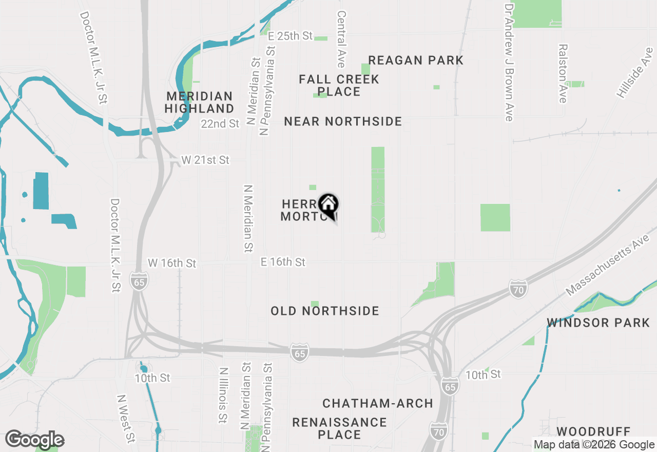 Map of 1717 N New Jersey Street, Indianapolis, IN 46202