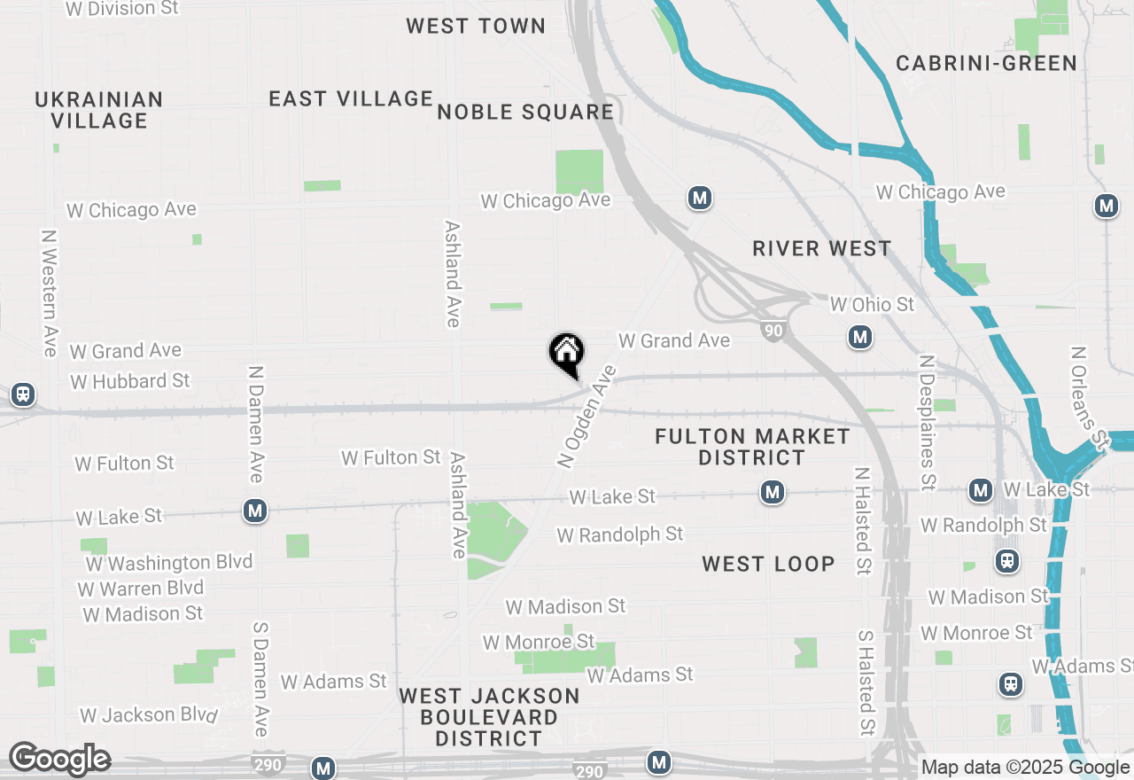 Map of 413 N Noble Street #G, Chicago, IL 60642