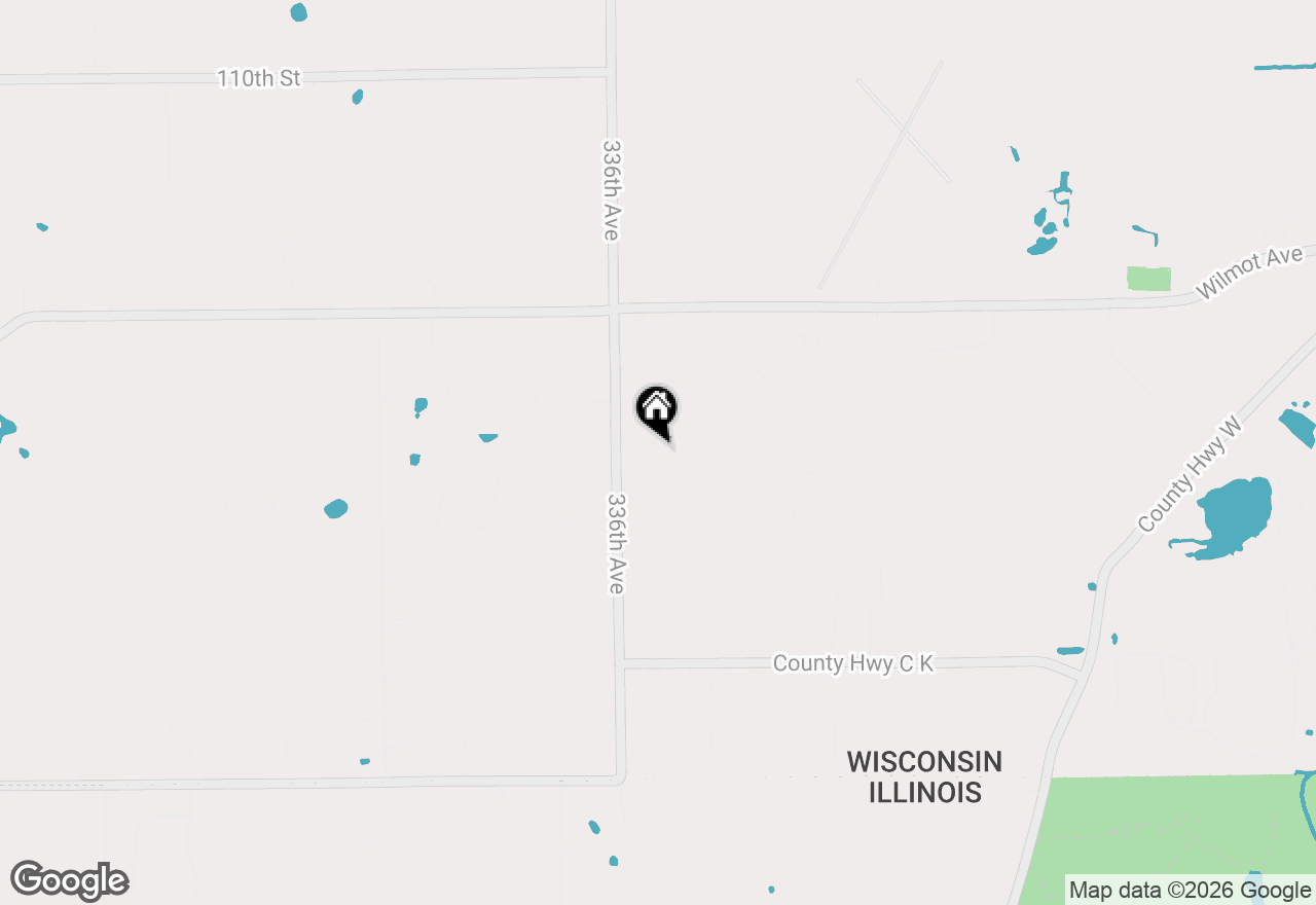 Map of 33432 120th St, Twin Lakes, WI 53181