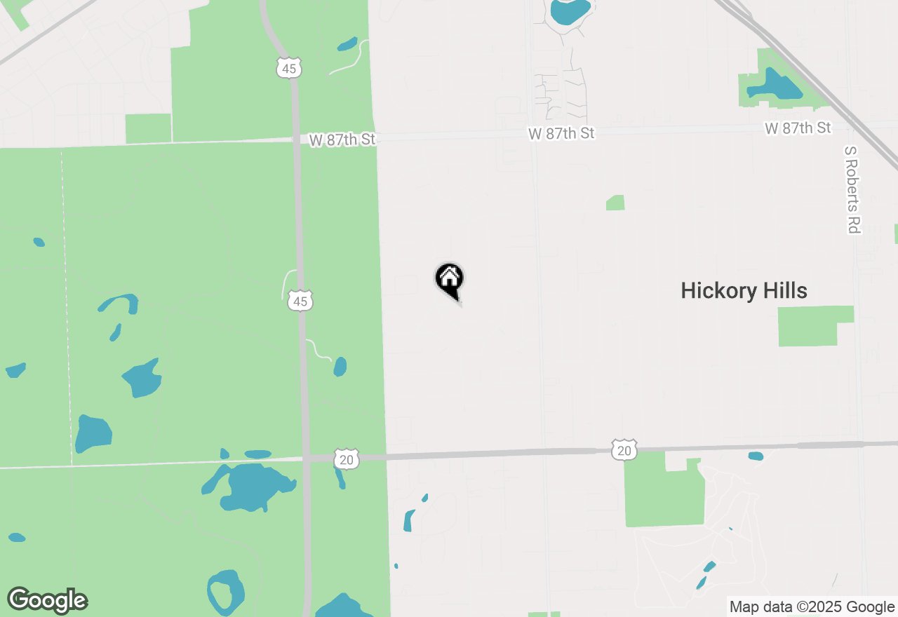 Map of 9013 W 91st Place, Hickory Hills, IL 60457
