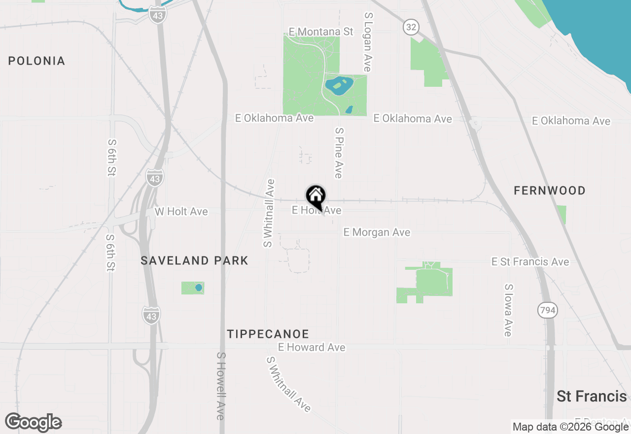 Map of 3416 S Quincy Ave, Milwaukee, WI 53207