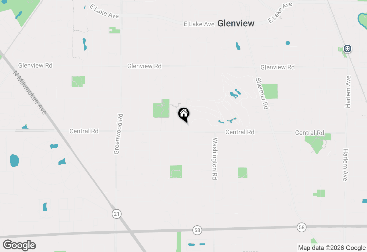 Map of 613 Fairway Drive, Glenview, IL 60025