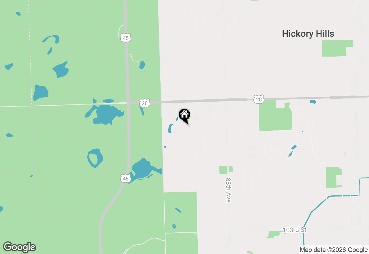 Map of 9047 W Oak Crest Court, Palos Hills, IL 60465