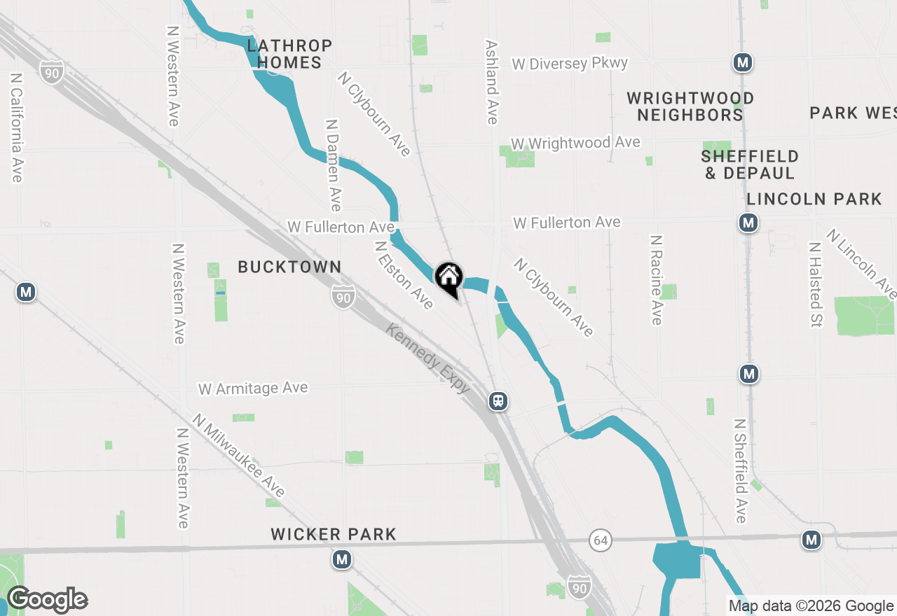 Map of 1701 W Webster Avenue #409, Chicago, IL 60614