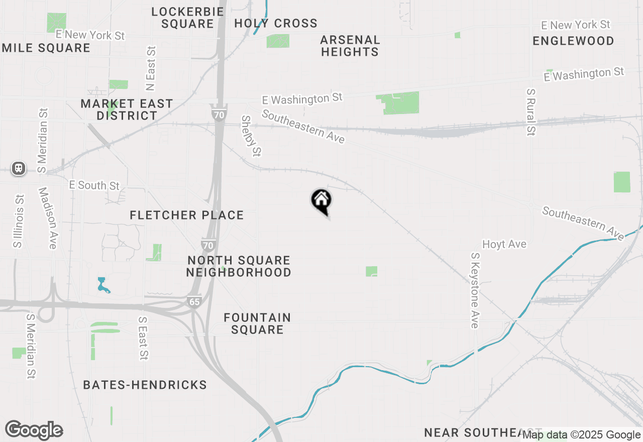 Map of 1446 Spann Avenue, Indianapolis, IN 46203