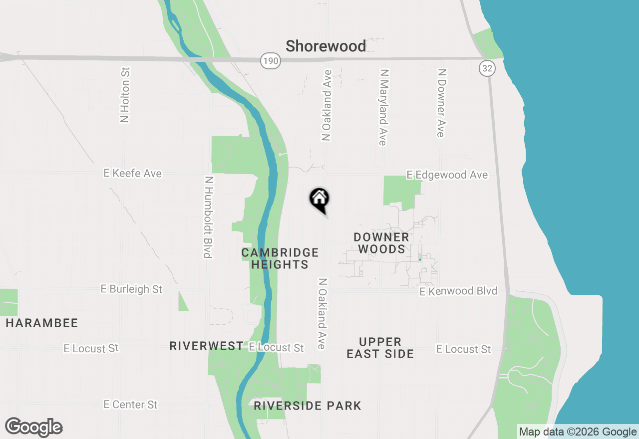 Map of 3365 N Oakland Ave #3367, Milwaukee, WI 53211