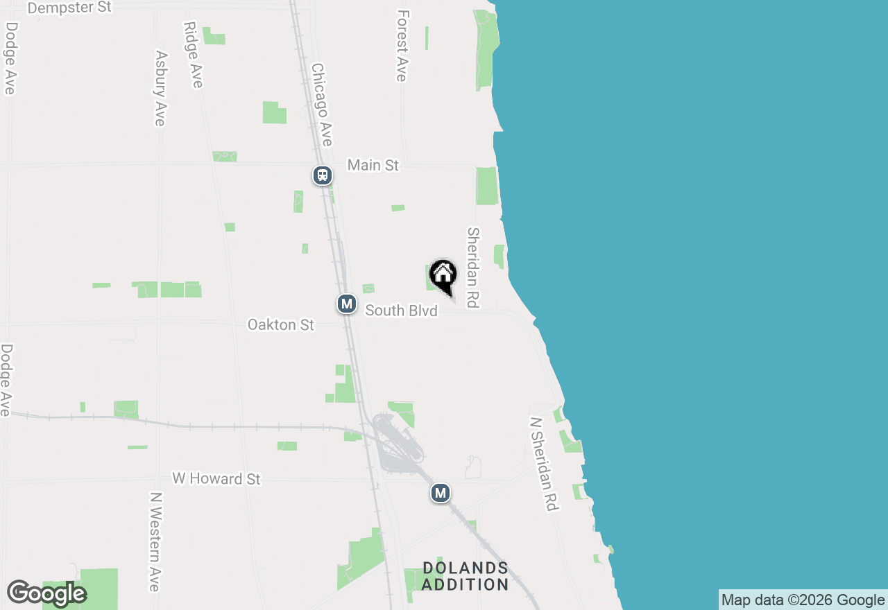 Map of 520 Michigan Avenue #1W, Evanston, IL 60202