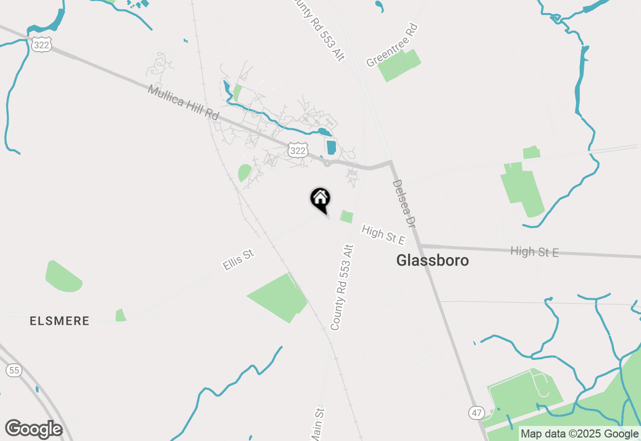 Map of 210 W High Street, Glassboro, NJ 08028