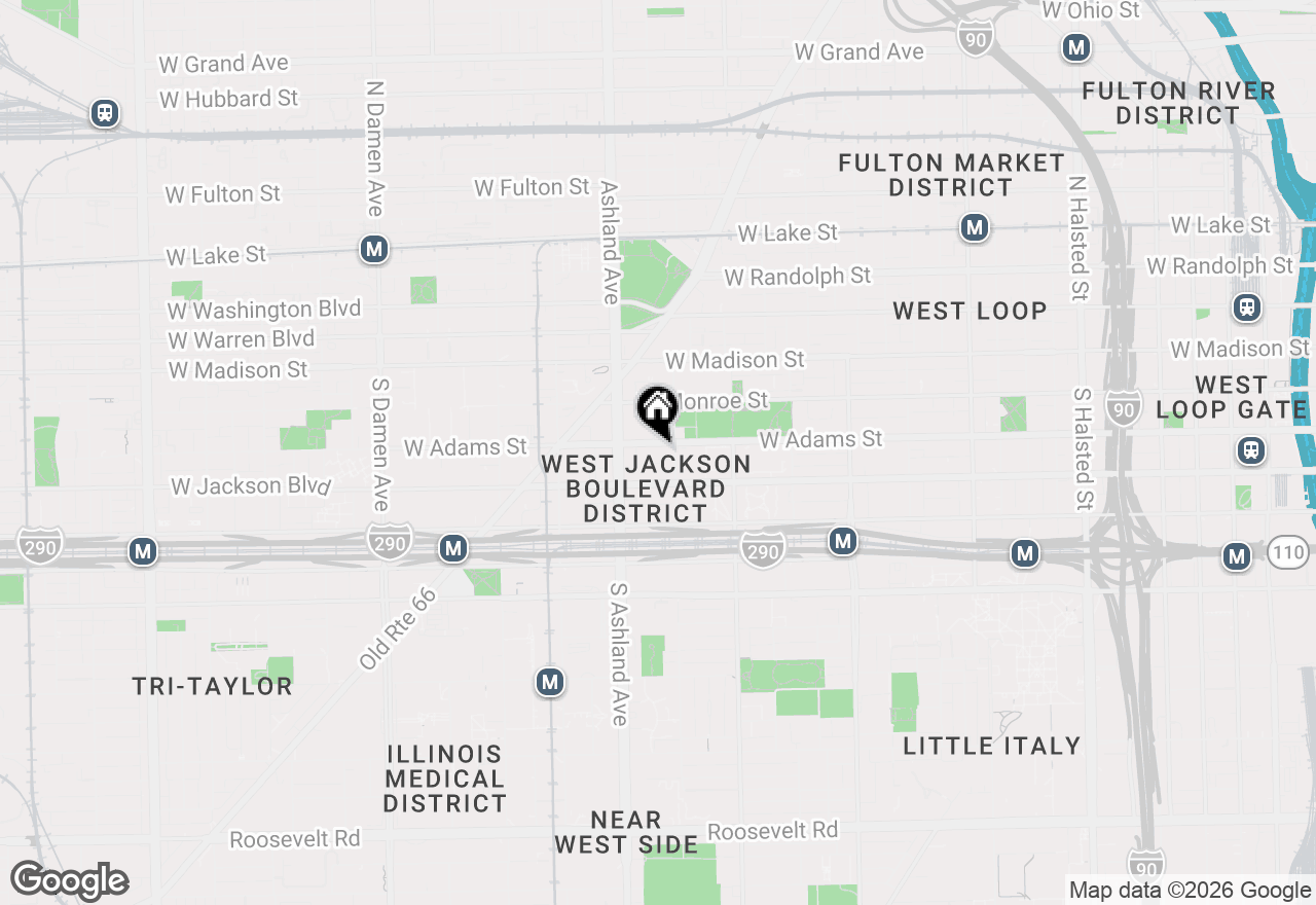 Map of 1517 W Adams Street #1, Chicago, IL 60607