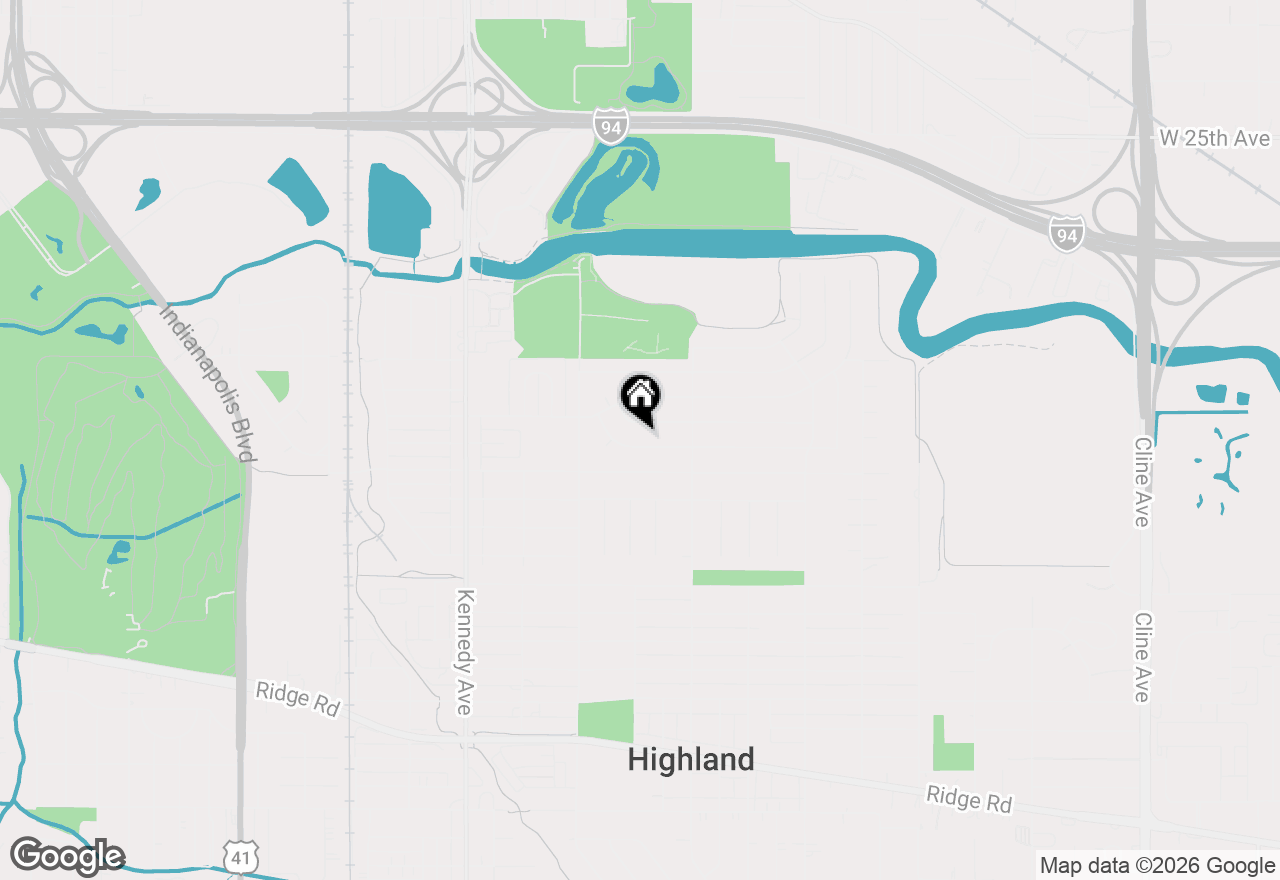 Map of 3107 Eder Street, Highland, IN 46322