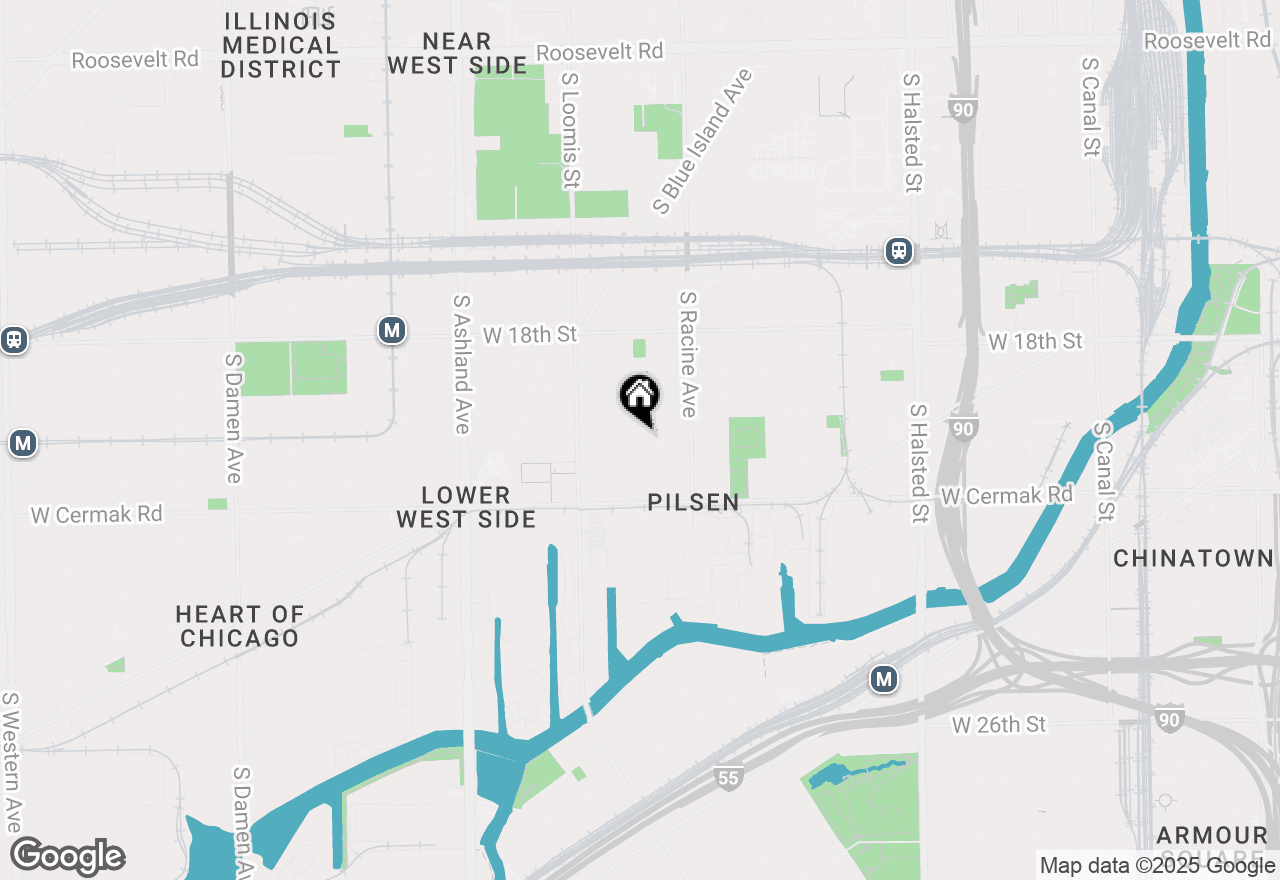 Map of 2021 S Throop Street, Chicago, IL 60608