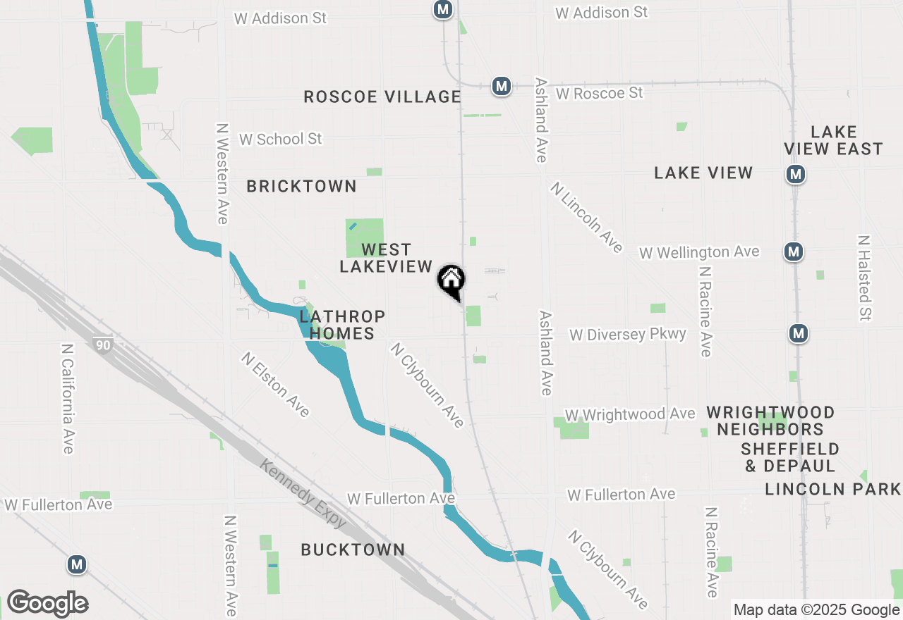 Map of 2847 N Wolcott Avenue #D, Chicago, IL 60657