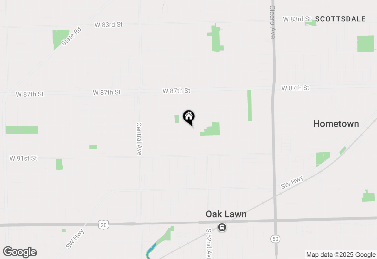 Map of 5306 Kimball Place, Oak Lawn, IL 60453