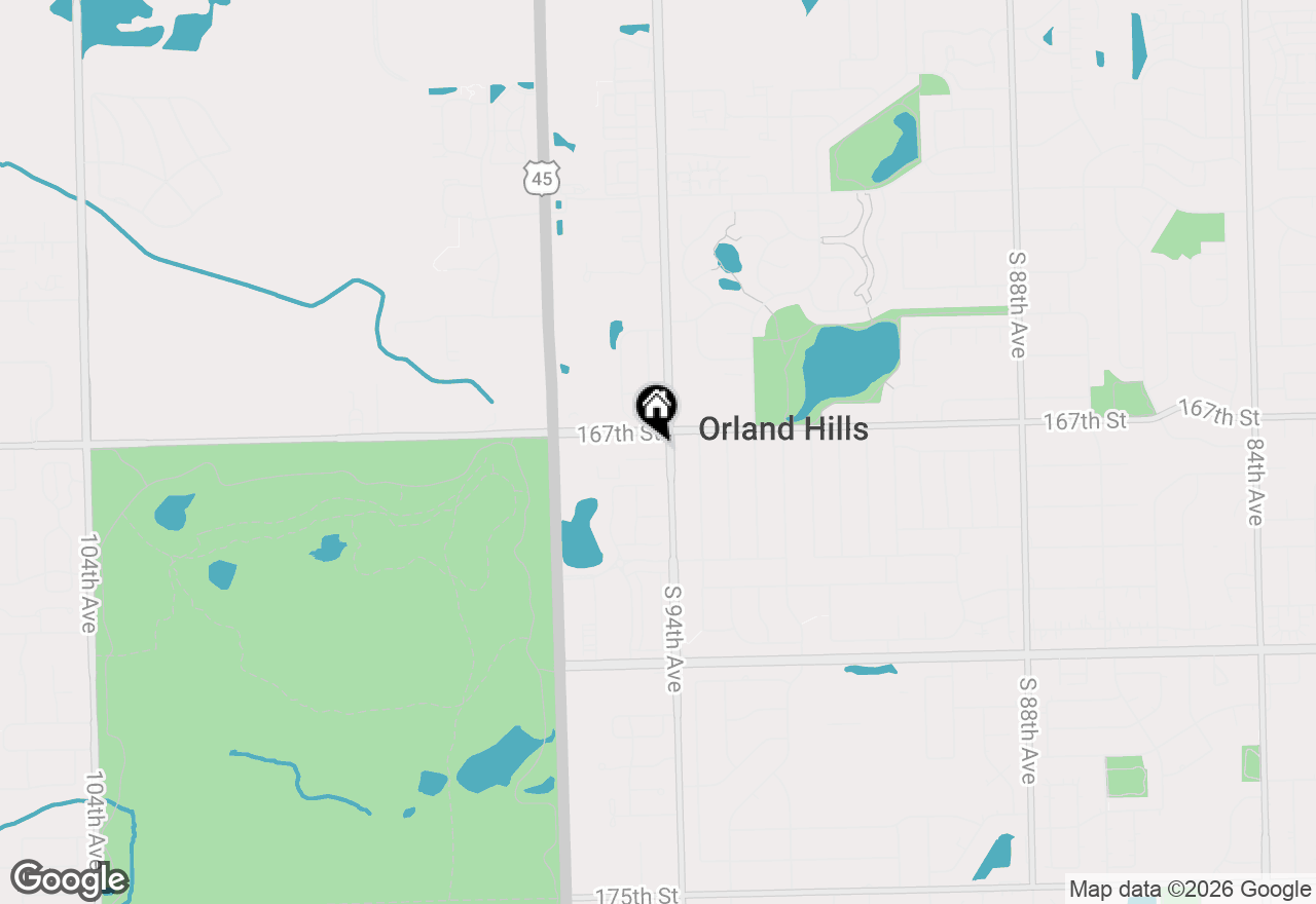 Map of 9404 Lindsay Street, Orland Hills, IL 60487