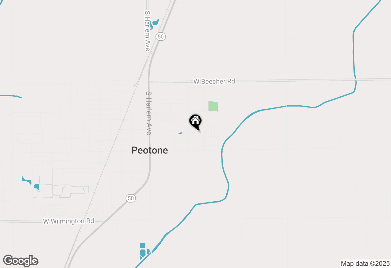 Map of 114 Hickory Street, Peotone, IL 60468