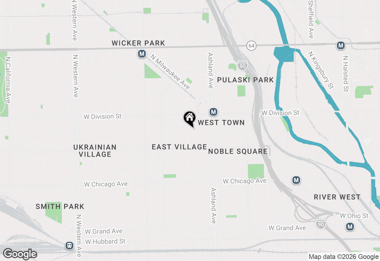 Map of 1067 N Hermitage Avenue #1, Chicago, IL 60622