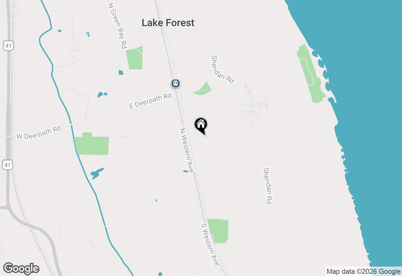 Map of 451 Heather Lane, Lake Forest, IL 60045
